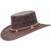 Klobúk austrálsky kožený Barmah Hats Squashy Crackle Kangaroo - hnedý, M