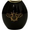 Čierno-zlatá dekoračná váza s motívom včely