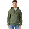 Gildan Pánska mikina na zips GSF600 Military Green XL