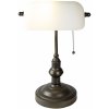 Clayre & Eef Kovová stolná lampa s bielym tienidlom Michel - Ø 27 * 40 cm E27 / max 1 * 60W - Clayre & Eef