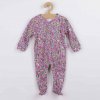 Dojčenský bavlnený overálek Nicol Lea ružový s potlačou