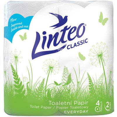 Linteo Classic toaletný papier biely 150 ks 2 vrstvový 4 ks
