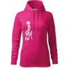 Husľový kľúč gitara - Mikina dámská Cape s kapucí - XL ( Purpurová )