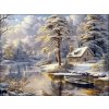 Norimpex Diamantový obraz Zimná chatka 30 x 40 cm 1-39 dielov