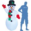 Nafukovací svietiaci mávajúci snehuliak 187 cm