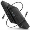 AXAGON HMC-U4, USB4 40Gbps dock, 3x USB-A, 2x USB-C, HDMI a DP 8K/30Hz, RJ-45, SD/mSD, audio, PD 100W, kábel USB-C 80cm
