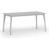 Rokovací kancelársky stôl PRIMO OMEGA, 160x80 cm, sivá podnož, sivá