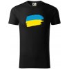 Ukrajina vlajka - Tričko z organickej bavlny - 2XL ( Čierna )