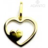 Adanito BRP1042G Zlatý prívesok srdce