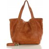 MARCO MAZZINI Veľká kožená nákupná taška s vreckom | camel vs119b