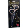 Prskavky v tvare srdca zlaté - srdiečka - 2 ks / 16,5 cm - Valentín - Svadba