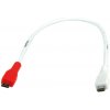 Kábel USB 2.0 MICRO-B M/M 0.3m, High Speed, biely, napájací