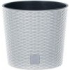Prosperplast DRTUS250L Kvetináč Rato Round + vklad 25cm bielý S449
