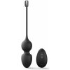 Venušine guličky Dorcel Love Balls Black, vibračné vaginálne guličky na diaľkové ovládanie s magnetickou technológiou 22 x 3,5 cm