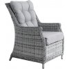 Ratanea Záhradné ratanové kreslo BERKLEY svetlo-sivé