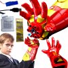 IRON MAN SADA 5v1 VYSTREĽOVAČ GÉLOVÝCH GULIČIEK RUKAVICA PIŠTOĽ PUŠKA AUTO