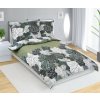 Bellatex bavlna obliečky Kvet khaki zelená 140x200 70x90