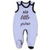 Baby Nellys Dojčenské bavlnené dupačky, Little Prince - modré, veľ. 74