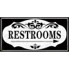 Plechová ceduľa značka Restrooms 30,5cm x 15,5cm Plechová tabuľa