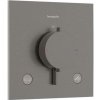 Hansgrohe Ecostat Comfort E - Termostatická batéria pod omietku, na 2 spotrebiče, kefovaný čierny ch - 33716340