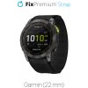 FixPremium - Nylonový Remienok pre Garmin (22mm), čierna