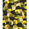 Donga Vinylová tapeta 3D geometrické vzory žlto cierne 53x1000 cm