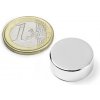 SOLLAU Neodymový magnet valec D 20x8 mm, N42, ponikelovaný