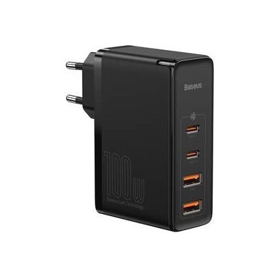 Nabíjačka do siete Baseus GaN2 Pro, 2x USB-C, 2x USB-A, 100W (CCGAN2P-L01) čierna