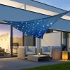 Solárna tieniaca plachta s LED osvetlením 3,6m.