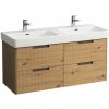 Laufen Juna Skrinka pod umývadlo 117 cm, 4 zásuvky, divoký dub H4115441092671