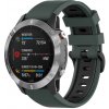 eses Silikónový remienok pre Garmin - Tmavo zeleno čierný, QuickFit 26 mm