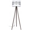 Belis | Stojacia lampa CORAL 1xE27/60W/230V hnedá/biela/chróm | BE0845