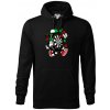 Šipkár kreslený terč - Mikina pánska Cape s kapucňou - 3XL ( Čierna )