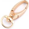 Kovová karabína otočná, prievlak 10 mm - ružové zlato (2 ks)