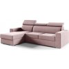 Signal Rohová rozkladacia sedacia súprava ADELA Ružová Ľavá