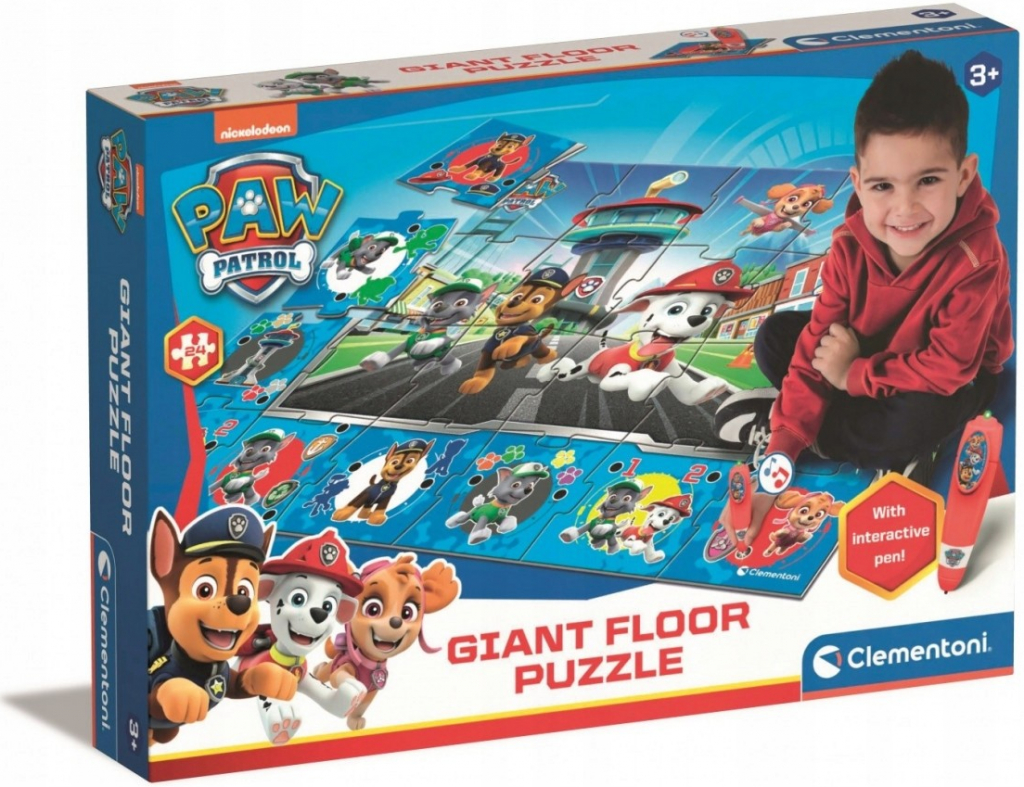 Clementoni Paw PatrolVeľké podlahové puzzle s interaktívnym perom 104961970