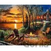 Hi Stone Diamantové maľovanie Zrub pri jazere 30 x 40 cm