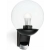 Nástenná lampa STEINeL 005535 - Vonkajšie nástenné svietidlo so senzorom L585S 1xE27/60W Čierna IP44 (49485)