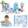 MULTISTORE Magnetické stavebné kocky pre deti sada 97 prvkov - Zima