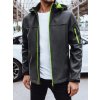 Pánska bunda softshell Farba zelená DSTREET TX4471 Farba: Šedá - tmavo, Veľkosť: M