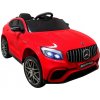 Detské elektrické autíčko SUV Megacar Mercedes GLC63s 4x4, multifunkčný volant USB + MP3 4x45W, 12V 7Ah, červené