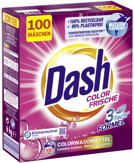 Dash Color Fresh prášok na pranie 6 kg 100 PD