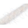 Všívacia odevná / dekoračná kožušina s dlhým chlpom šírka 6 cm - 1 m 4 smetanová