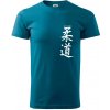 Judo nápis japan - Klasické pánske tričko vyššej gramáže - 4XL ( Petrolejová )