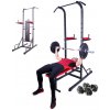 Nakladací činkový set s hrazdou inSPORTline CEM 180+40 cm/30 mm 5-80kg
