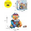 Stavebnica robot s bagrom a vozidlami, 88 dielikov, pre deti od 3 rokov