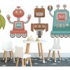 Samolepiaca tapeta rodinka robotov