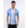 SHIRT STRIPE M/C CELESTE/BIANCO Tg. M