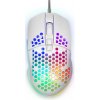 Myš Yenkee YMS 3030WE Shotgun, optická, drátová, herní, 6400DPI, bílá