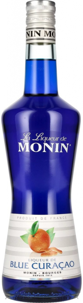 Monin Liqueur de Blue Curacao 20% 0,7 l (čistá fľaša)